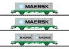 Nu i lager MAERSK Containervagn-sats H0