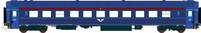 Personvagn B11 5487 BlueX H0 DC
