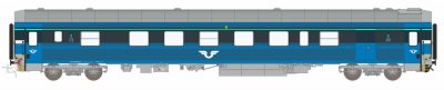 Personvagn med Godsutrymme B4R 5418 SJ Blå gen.1 H0 DC
