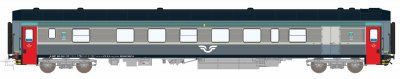 Personvagn med Godsutrymme BF4 5411 SSRT H0 DC
