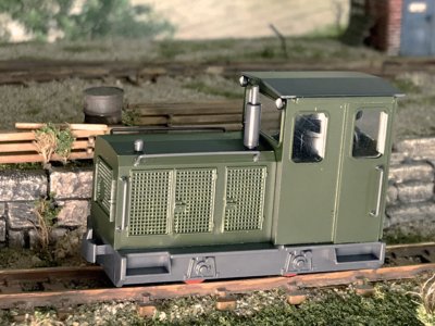 Schöma Diesel Lok Grönt H0e 9 mm