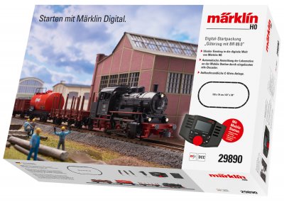 Startersats Ånglok m godsvagnar digitalt AC H0