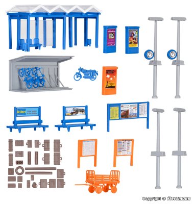 Dekorations sats "Runt Stationen" i skala H0