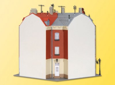 38355 Hörnhus med butiker H0