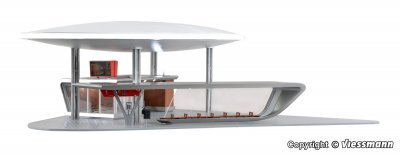 39006 Modern busstation Huvudbyggnad med en hållstation inkl. LED-belysning H0