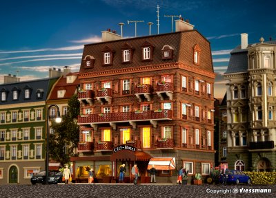 HOTELL 1:87 med belysning