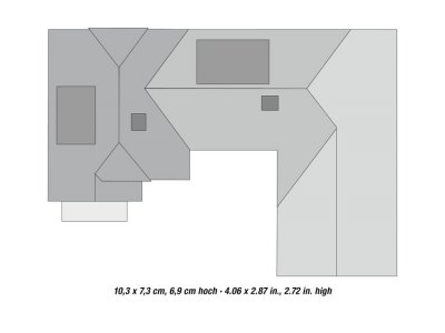 Laserskuren Byggsats "Linder" Pensionat på landet skala N