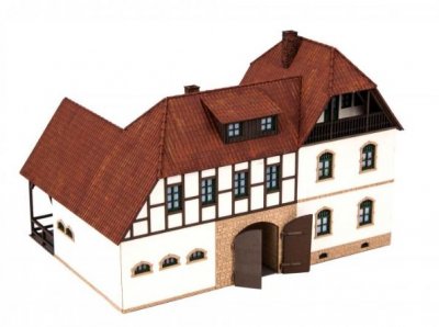 Laserskuren Byggsats "Linder" Pensionat på landet skala N