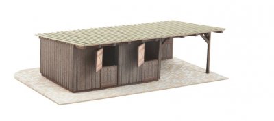 Longeringshage Häst och Stall H0 Funktionsmodell Laserskuret