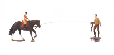 Longeringshage Häst och Stall H0 Funktionsmodell Laserskuret