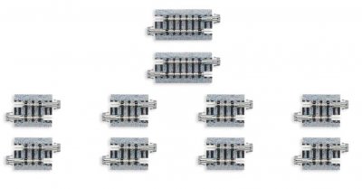 Utjämningsskenor 2 st 45 mm, 8 st 29 mm skala N