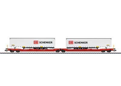 Containervagn sats Sdggmrss 738 DB SCHENKER AC H0