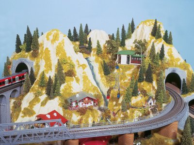 "Silvretta" Färdiglandskap 220 x 140 cm H0