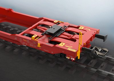 Containervagn sats Sdggmrss 738 DB SCHENKER AC H0