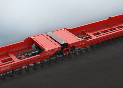 Containervagn sats Sdggmrss 738 DB SCHENKER AC H0