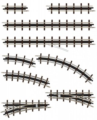 ANSLUTNINGSRÄLS Rak skena 133,2 mm H0f