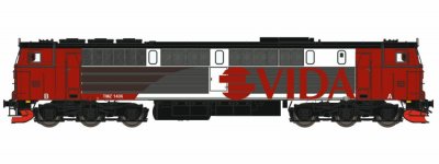 Svenskt Diesellok VIDA TMZ 1406 NOHAB DC Digitalt med Ljud H0